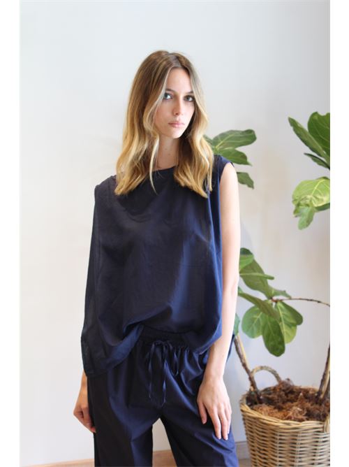 Blusa smanicata con bottoni sul retro DIECI MINUTI | FB354T35R5